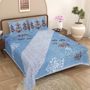 Juego de Sábanas de Algodón 100% con Diseño Estampado, Juego de Ropa de Cama con Funda de Almohada, Juego de Sábanas de Algodón Estampado a Mano para un Hogar Moderno - Product Image 3