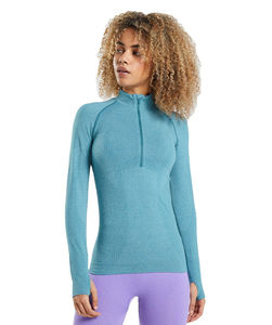 2025 mujer manga larga compresión 1/4 cremallera ligera Yoga entrenamiento chaqueta correr chaqueta mujer Yoga conjuntos - Product Image 1