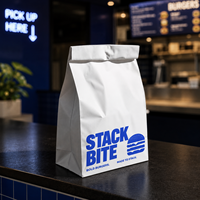 Sac en papier kraft brun de qualité alimentaire SOS, plusieurs tailles, pour boulangerie, épicerie, marché, emballage