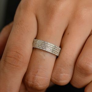 คอลเลกชันล่าสุด100% เพชรแท้18K แหวนทองสีขาวทองไม่ซ้ำใครทันสมัยคลาสสิกขายดีสำหรับงานแต่งงาน - Product Image 4