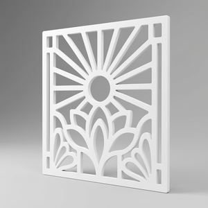 Decorative Modern Waterproof Plastic CNC Privacy Screen Room Divider Panel Quiet Arch 600 600 mm Made Germany - Product Image 1
