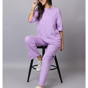 Tenue de survêtement d'été respirant pour femmes Survêtement d'été en coton pour femmes pour un usage quotidien - Product Image 5