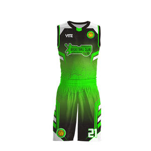 2025 nouveaux ensembles d'uniformes de basket-ball noirs personnalisés uniformes de basket-ball réversibles respirants Sublimation - Product Image 3