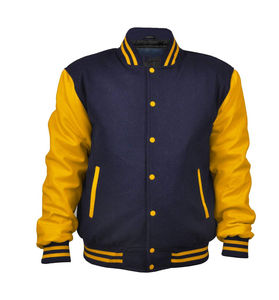 Último diseño de chaqueta de cuero Chenille Bordado de lana Letterman Bomber School College University 2025 chaqueta universitaria de béisbol - Product Image 1