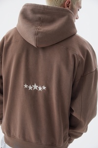 Sweat à capuche tendance pour homme 2024, en maille, à épaules tombantes, doublé, écologique, grande taille, personnalisable, imprimé, décontracté - Product Image 2