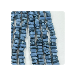 Perles de pierres précieuses en forme de larme briolette à facettes en opale bleue naturelle de qualité supérieure brin de 8 pouces pour la fabrication de bijoux - Product Image 2