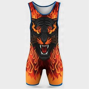 Los Mejores Trajes de Lucha Libre Deportivos al por Mayor, Logotipo Personalizado, Poliéster + Elastano, Colores Personalizados, Cierre a Presión de Alta Calidad - Product Image 2
