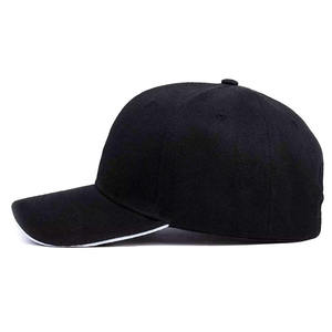 Gorra de béisbol de algodón negra de 6 paneles Vintage, sombrero de papá en blanco Unisex con logotipo bordado personalizado, nuevos sombreros de algodón clásicos lisos - Product Image 6