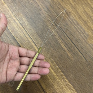 Professional Gold Hair Extension Pulling Loop Tool for Micro Rings & Nano <b>Beads</b> - Wire Loop for Hair Extensions Installation - Product Image 3