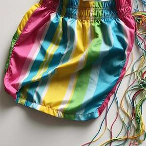 Pantalones cortos cortavientos con panel personalizado para hombre, pantalones cortos cortavientos para senderismo con cintura elástica, pantalones cortos impermeables de nailon para acampar para hombre - Product Image 3