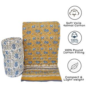 Juego de edredón de tamaño King para todas las estaciones, hecho a mano diseño floral, ecológico, lavable a máquina, algodón indio cosido a mano - Product Image 3