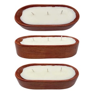 Bols à pâte en pin en bois bon marché pour bougies pour la fabrication de bougies mèche mèche bougies coniques sans flamme - Product Image 3