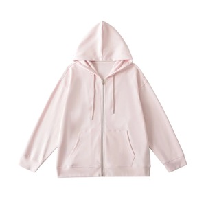 เสื้อแจ็คเก็ตมีฮู้ดแบบสวมซิปสำหรับผู้หญิง สไตล์ลำลอง ทรงหลวม ช่วยให้ดูผอมลง น้ำหนักเบา ระบายอากาศได้ดี สีพื้น เหมาะสำหรับออกกำลังกาย ใส่ได้ทั้งฤดูใบไม้ผลิและฤดูใบไม้ร่วง - Product Image 6