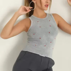 Top Corto Sin Costuras para Mujer, Estilo Deportivo, para Yoga, Gimnasio, Aire Libre, Uso Diario, Personalizable, Liso - Product Image 1