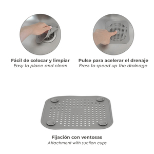 Protezione per scarico in silicone per cucina e bagno 145 x 145 mm. - Product Image 3