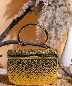 Nuevo diseño hecho a mano Vintage latón y cobre almohada bolso de mano para novia a bajo precio de f s i - Product Image 6