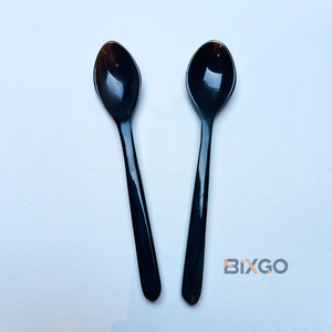 Cuchara de café larga negra hecha a mano de primera calidad, hecha en Vietnam - Product Image 1