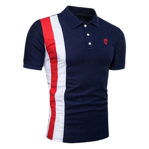 Col à revers en coton tricoté pour homme avec options personnalisables à séchage rapide Motif solide pour les sorties de loisirs au bord de la piscine - Product Image 6