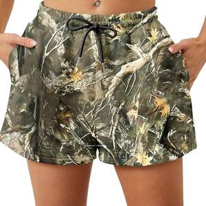 Pantalones cortos deportivos para correr y fitness de poliéster 100% para mujer, pantalones cortos de gimnasio con sublimación de alta calidad con cintura de diseño de logotipo personalizado - Product Image 4