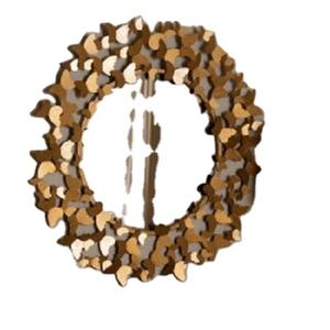 Espejo de pared con estilo para el hogar, espejo de cobre antiguo montado en la pared, redondo, elegante - Product Image 4