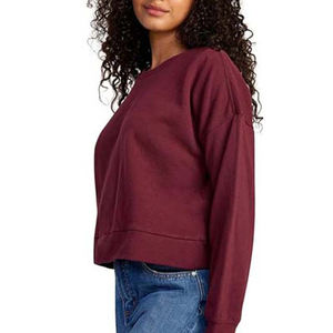 Nouvel Arrivage Crop Top Hiver Polaire Respirant Grande Taille Femme Streetwear Sweatshirts Col Rond Service OEM 380g 100% Coton - Product Image 4