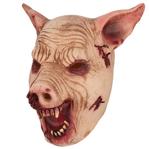 ผู้ผลิตหน้ากากฮาโลวีน HLC Latex หน้ากากสัตว์สยองขวัญ หน้ากากแฟนซีรูปหัวหมู สำหรับคอสเพลย์สัตว์ - Product Image 6
