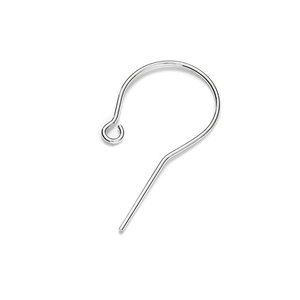 Crochets d'oreille en argent sterling 925, crochets d'oreille simples pour boucles d'oreilles en argent, accessoires de bijouterie et fournitures de fabrication de bijoux - Product Image 2