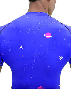 Men's Short <b>Sleeve</b> Quick Dry <b>Compression</b> Workout <b>Shirt</b> Skinny Fit Spandex <b>Long</b> Rash Guard BJJ MMA Sublimated Plain Pattern 240g - Product Image 4