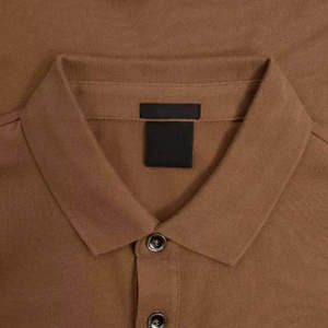 Polo de sport de qualité supérieure pour hommes polo uni design pour hommes polo de couleur marron 2025 - Product Image 5