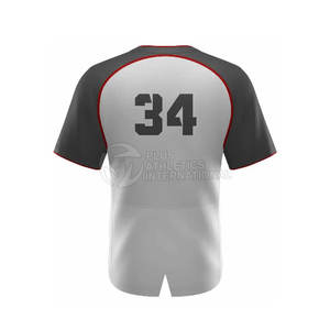 Uniforme de béisbol abotonado con diseño sublimado y uniforme de béisbol de corte atlético con logotipo frontal de sarga de aparejos - Product Image 5