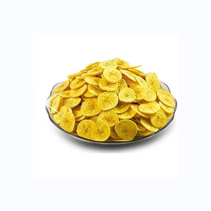 Venda quente deliciosos chips de banana desidratados, chips de banana de alta qualidade em embalagens de lanches macios a granel por atacado de anti-doces secos