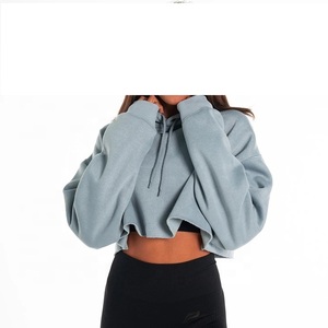 Asequible de alta calidad 100% sudaderas con capucha cortas de algodón para mujeres transpirable respetuoso del medio ambiente sudaderas con capucha elegante servicio OEM - Product Image 4