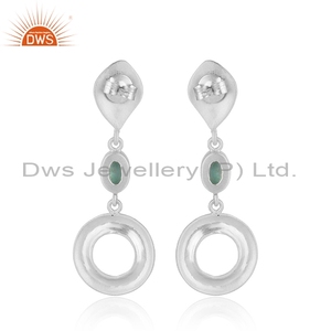 Top Sell Sterling <b>Silver</b> <b>Long</b> Dangle With Arizona Turquoise <b>Earring</b> in 925 <b>Silver</b> Gemstone Jewelry Manufacturer - Product Image 3