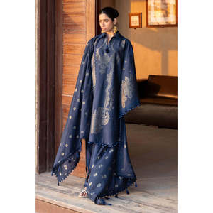 Conjunto de 3 Piezas de Chal Jacquard con Dupatta FE-52025, Elegante Accesorio para Traje - Product Image 2