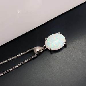 Pendentif en pierre d'opale éthiopienne, en argent Sterling 925, bijoux fins, breloque pour femmes, accessoires de bijoux à faire soi-même, 9x11mm - Product Image 4