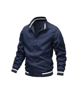 เสื้อแจ็คเก็ตผ้าซาตินและผ้าใบมีฮู้ดสำหรับผู้ชายขนาดใหญ่พิเศษโลโก้ตามสั่ง - Product Image 1