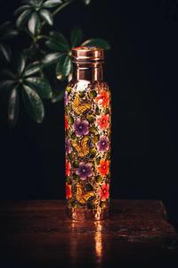 Bouteille et pichet en cuivre très demandés fabriqués par l'Inde avec une bouteille d'eau en cuivre pur en métal de haute qualité - Product Image 5