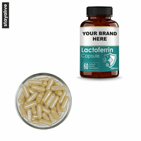 Capsules de lactoferrine |   Complément alimentaire en poudre d'extrait de plantes |   Pur et naturel |   Complément de lactoferrine