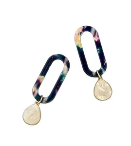 Popular Wholesale Acrylic Drop Resin Fashion Jewelry Statement Earrings For Women