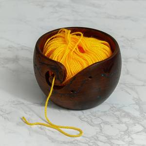 Bol à laine en bois de palissandre indien sculpté à la main, 6 x 4, motif Lichtenberg, magnifique bol à laine antique fait main en bois de hêtre de qualité supérieure - Product Image 5