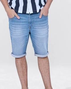 Latest Design <b>Jeans</b> Shorts with <b>Elastic</b> <b>Waist</b> Two Side Pockets Solid Pattern Knitted Weaving Method OEM Service Available - Product Image 5