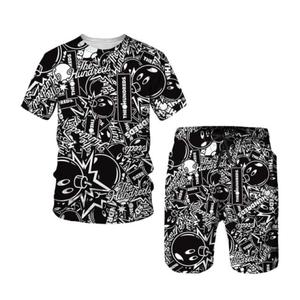 NEW 3D Cartoon Print Men's <b>T</b>-<b>shirt</b> Shorts Suit Summer Male Sportswear 2pc Set Hip Hop Tee Top Street Wear Men Clothing - Product Image 5