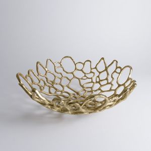 Hermoso tazón de aluminio fundido elaborado por artesanos expertos, ideal para la decoración del hogar con un estilo moderno. - Product Image 4