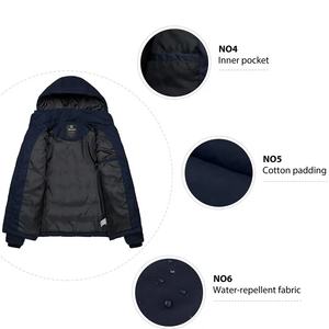 Chaqueta acolchada personalizada, abrigo cálido de invierno, chaqueta con cremallera y cintura elástica, nuevo diseño, chaqueta de plumón de alta calidad con capucha para hombre, chaqueta para exteriores - Product Image 3