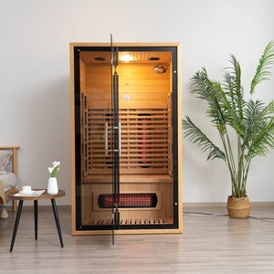 Sauna de Vapor Moderna de Madera Sólida de Hemlock con Panel de Control Computarizado para Uso en Exteriores en Villas + Envío Gratuito - Product Image 5