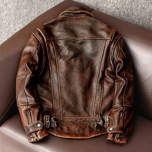 Chaqueta de cuero genuino para hombre de nuevo diseño, chaqueta de cuero para hombre de primera calidad, chaqueta de invierno para hombre - Product Image 6