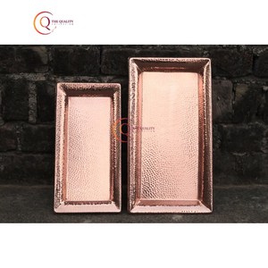 Bandeja de Cerámica Martillada Vintage de Tamaño Personalizado, con Diseño de Plantas Plateadas Brillantes, Ecológica, Apta para Alimentos, Decoración Única para el Hogar, Plato para Servir - Product Image 1