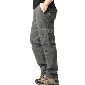 Monos holgados de Bolsillo grande para hombre, pantalones tácticos para correr para deportes al aire libre, cintura elástica, pantalones de trabajo informales de algodón puro - Product Image 6