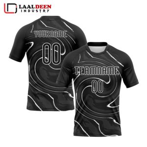 Jersey personalizado de manga larga con transferencia de calor de silicona 3D, resistente al desgarro, con bordado personalizado, logotipo del equipo de marca privada - Product Image 4