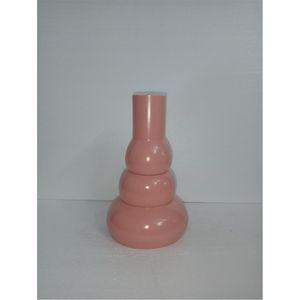 Jarrón Geométrico Abstracto Rosa Mate de Lujo, Jarrón de Arte de Estilo Nórdico Único para Flores Secas, Decoración Moderna y Creativa para Mesa de Interior - Product Image 5